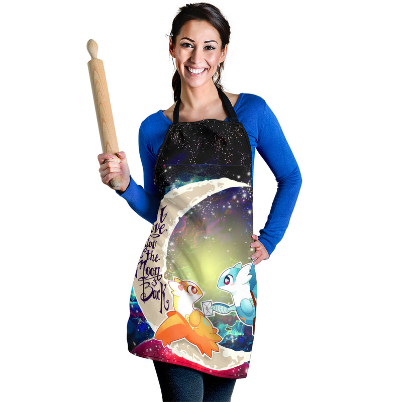 Pokemon Couple Latios Latias Love You To The Moon Galaxy Custom Apron Best Gift For Anyone Who Loves Cooking