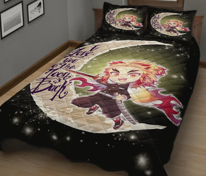Demon Slayer Anime Chibi Moon Quilt Bed Sets Nearkii