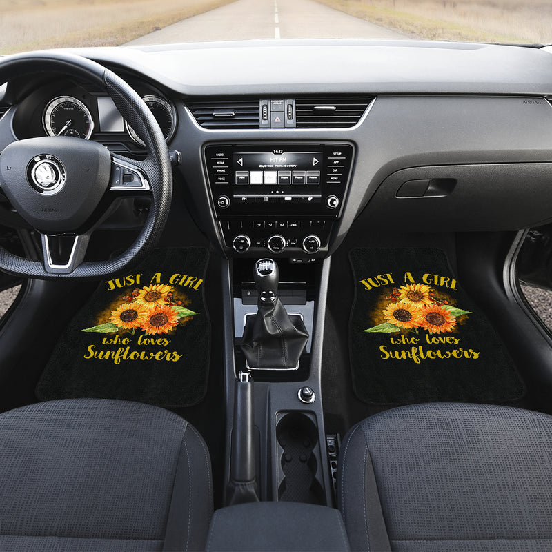 Sunflowers Just A Girl Who Loves Sunflowers Art Front And Back Car Mats (Set Of 4) Nearkii