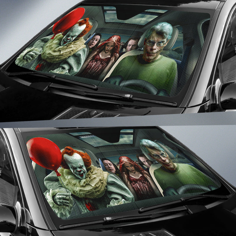 Horror Pennywise And Friends Halloween Car Auto Sunshades Nearkii