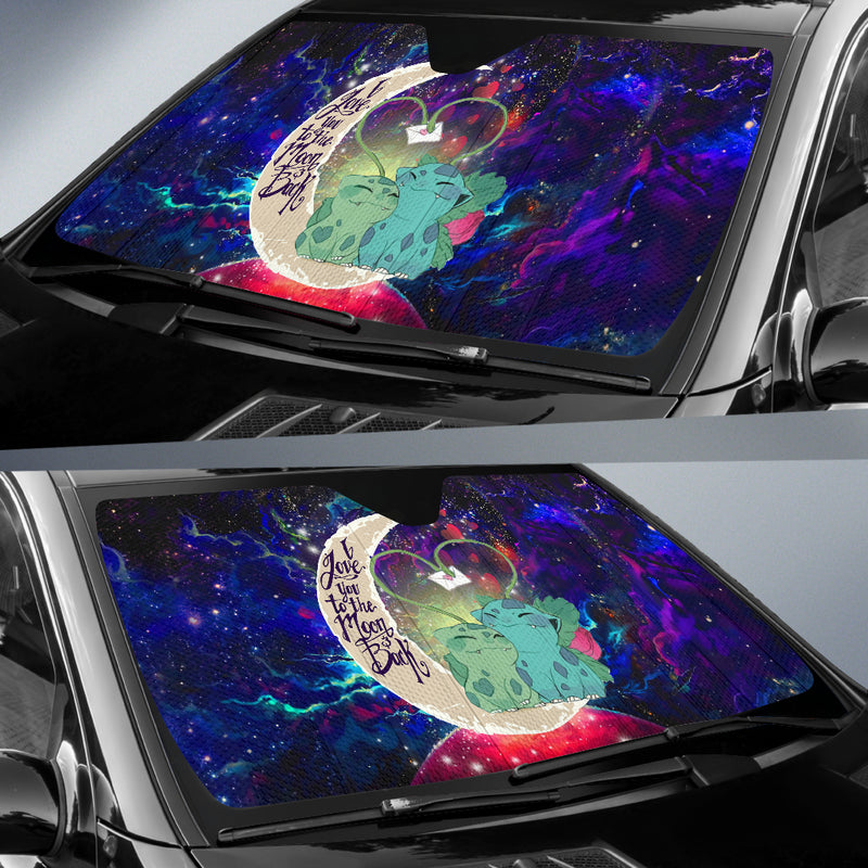 Bulbasaur Couple Pokemon Love You To The Moon Galaxy Car Auto Sunshades Nearkii