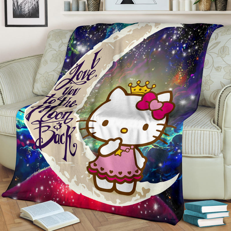 Hello Kitty Love You To The Moon Galaxy Premium Blanket Nearkii
