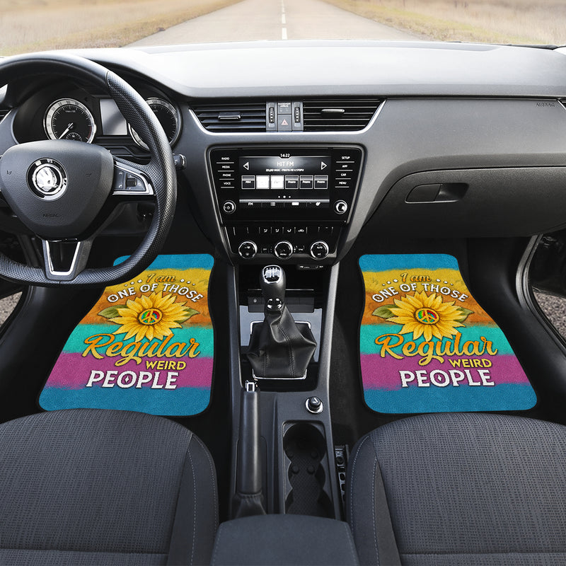 Hippie Girl Color Sunflower Car Floor Mats Car Accessories Nearkii
