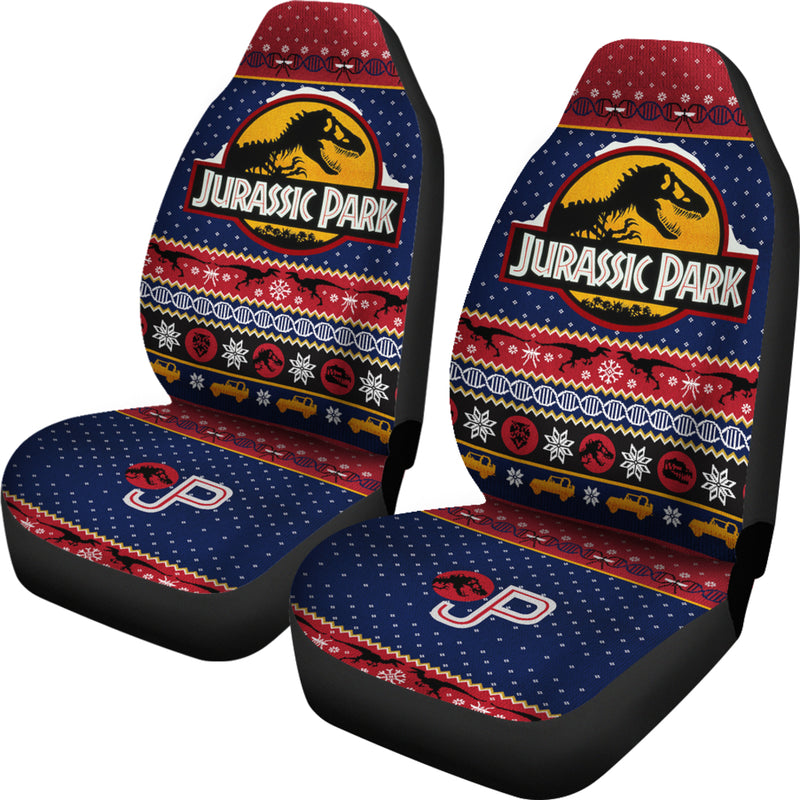 Jurassic Park Christmas Premium Custom Car Seat Covers Decor Protectors Nearkii