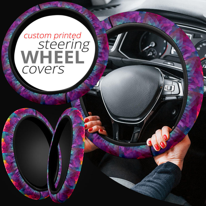 Triangle Background color Premium Car Steering Wheel Cover Nearkii