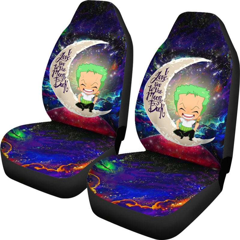 Zoro One Piece Love You To The Moon Galaxy Car Seat Covers