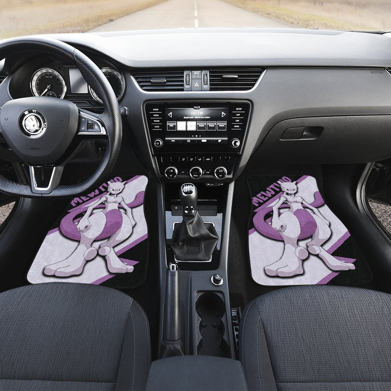 Mewtwo Car Floor Mats Custom Anime Pokemon Car Interior Accessories Nearkii