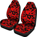 Red And Black Camouflage Luxury Premium Premium Custom Car Premium Custom Car Seat Covers Decor Protectors Decor Protector Nearkii