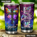Faith Butterfly Personalized Stainless Steel Tumbler