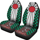 Demon Slayer Tanjiro Kamado Pattern Premium Custom Car Seat Covers Decor Protectors Nearkii