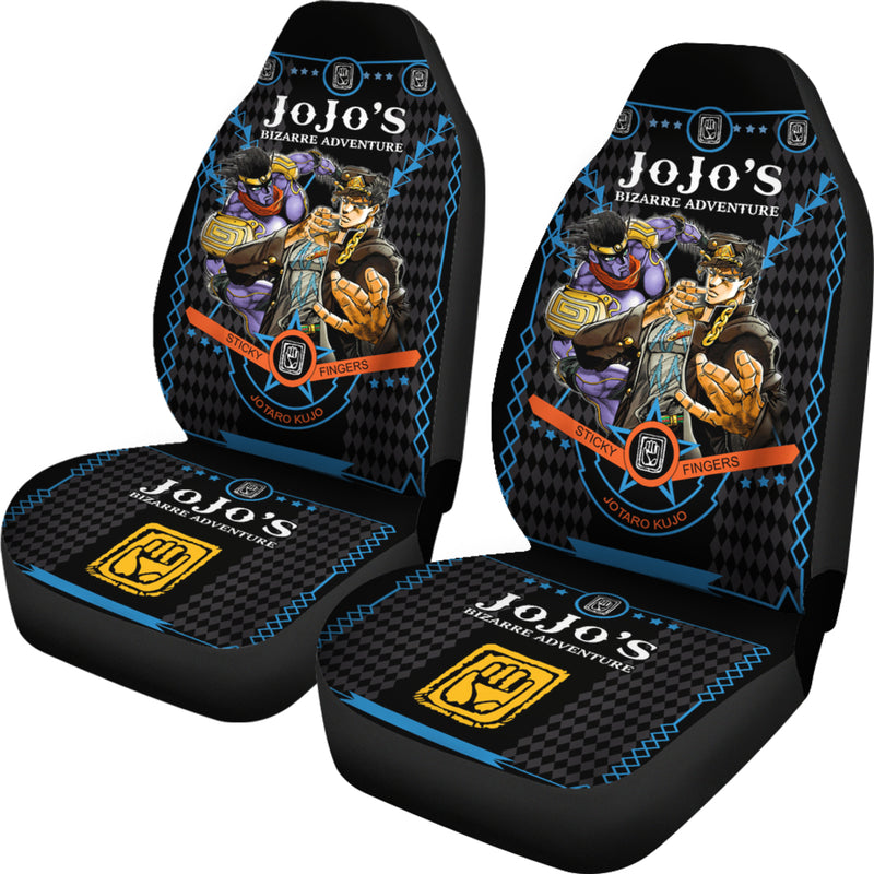 JoJo Bizarre Adventure Jotaro Premium Custom Car Seat Covers Decor Protectors Nearkii
