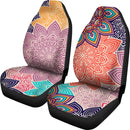 Colorful Floral Mandalas Premium Custom Car Seat Covers Decor Protector Nearkii