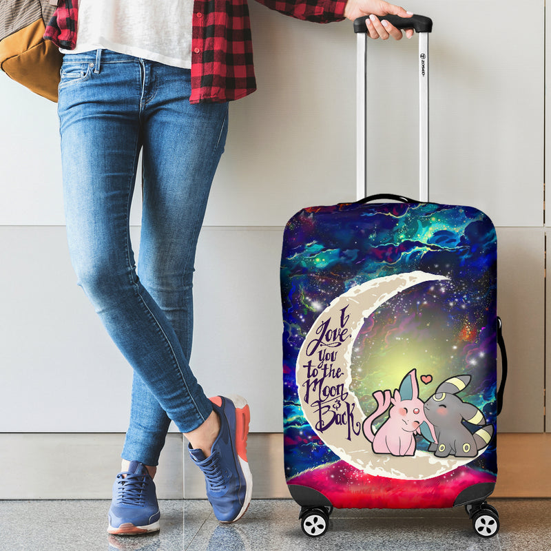 Pokemon Espeon Umbreon Love You To The Moon Galaxy Luggage Cover Suitcase Protector Nearkii