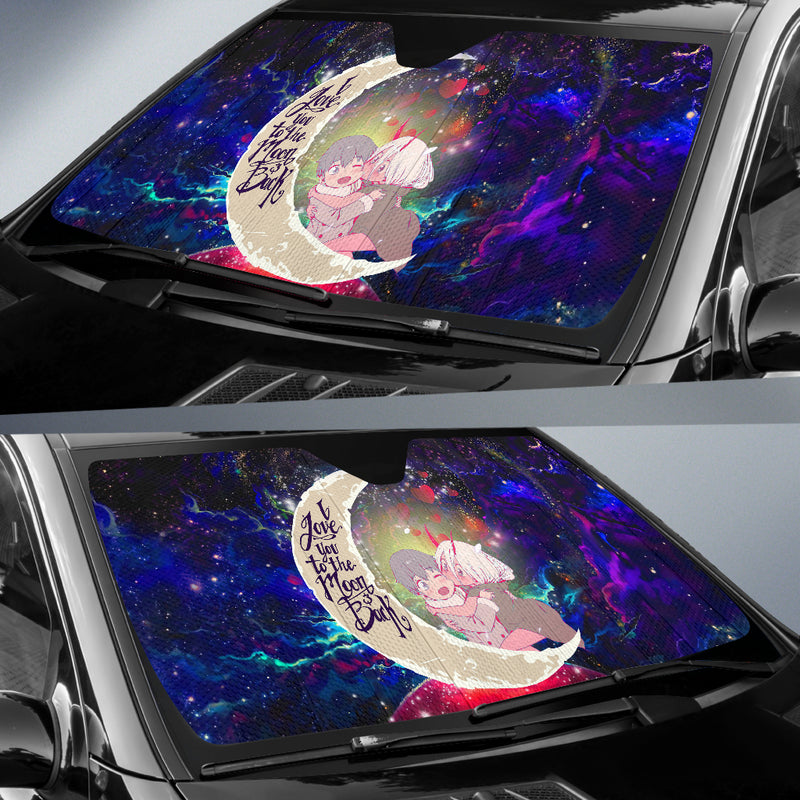 Darling In The Franxx Hiro And Zero Two Love You To The Moon Galaxy Car Auto Sunshades Nearkii