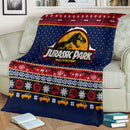 Jurassic Park Ugly Christmas Custom Blanket Home Decor Nearkii