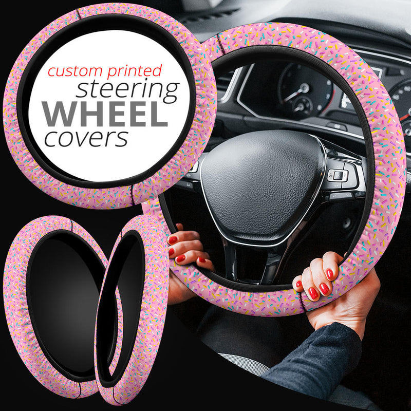 Pink Donut Premium Car Steering Wheel Cover Nearkii