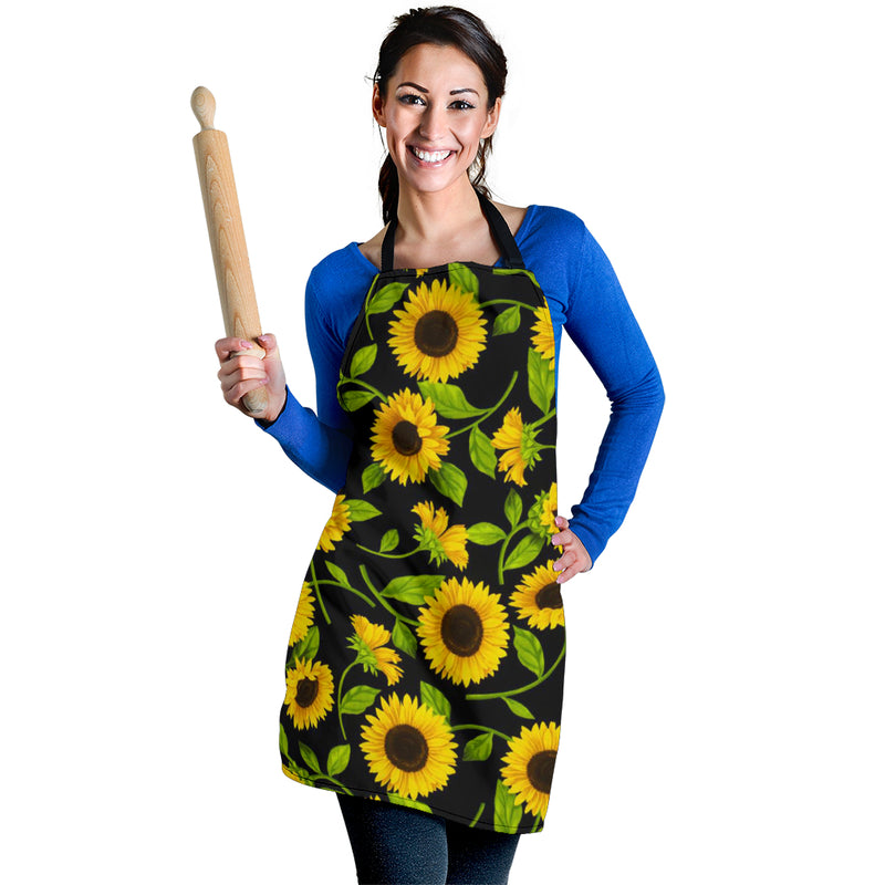 Sunflower Pattern Custom Apron Best Gift For Anyone Who Loves Cooking