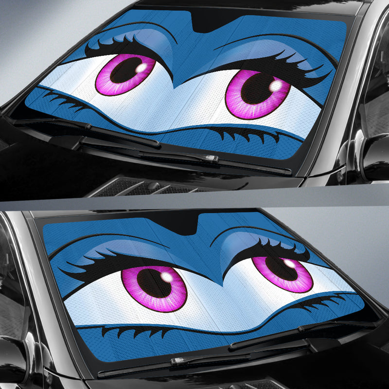 Funny Cute Anime Lady Cartoon Girly Blue Car Auto Sunshades Nearkii