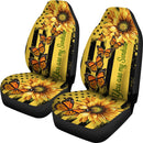 Butterfly Custom Yellow Sunflower Premium Custom Car Seat Covers Decor Protector Nearkii