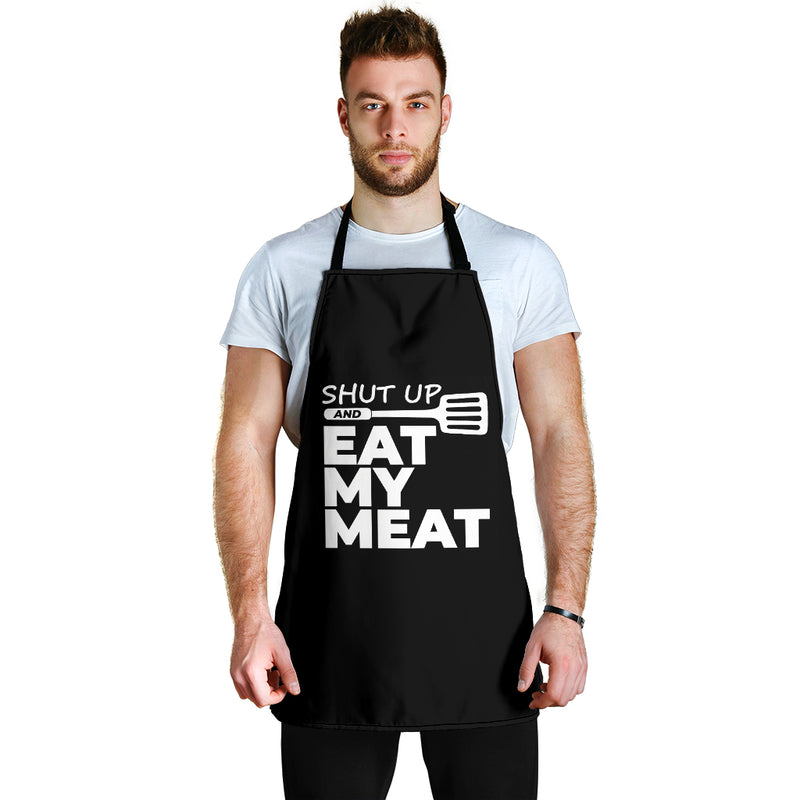 Shut Up And Eat My Meat Custom Apron Best Gift For Anyone Who Loves Cooking
