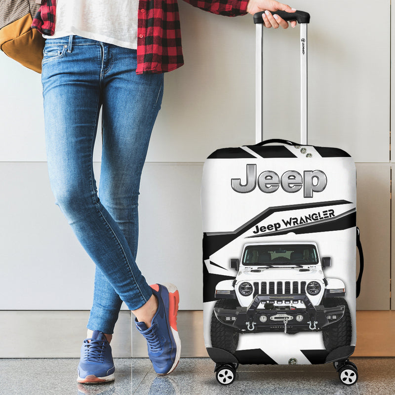 White Jeep Luggage Cover Suitcase Protector Nearkii