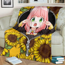 Anya Cute Spy X Family Sunflower Zipper Premium Blanket Nearkii