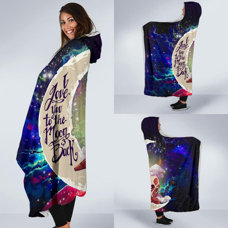 Attack on titan Love You To The Moon Galaxy Economy Hooded Blanket Nearkii