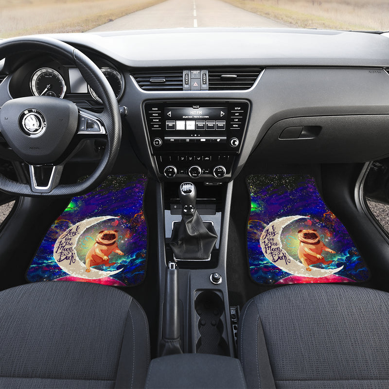 Cute Bull Dog Love You To The Moon Galaxy Car Floor Mats Car Accessories Nearkii
