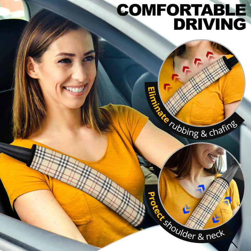 Caro Cream Premium Custom Car Seat Belt Covers Nearkii