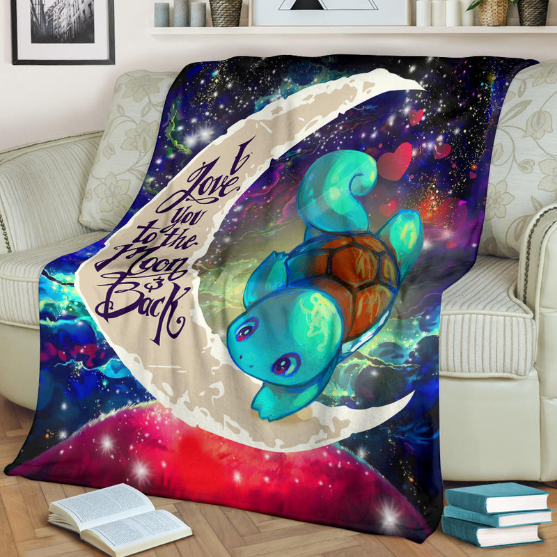 Squirtle Pokemon Love You To The Moon Galaxy Blanket Nearkii