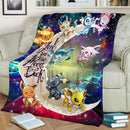 Eevee Evolution Pokemon Love You To The Moon Galaxy Premium Blanket Nearkii