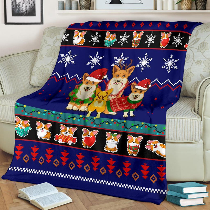 Corgi Christmas Blanket Amazing Gift Idea Nearkii