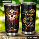 Skull Girl Wink Personalized Tumbler