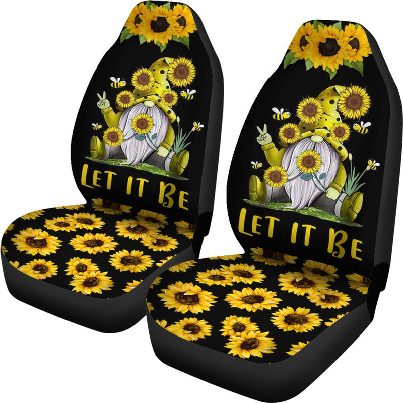 Best Let It Be Gnome Sunflower Seat Covers Car Decor Car Protector Nearkii