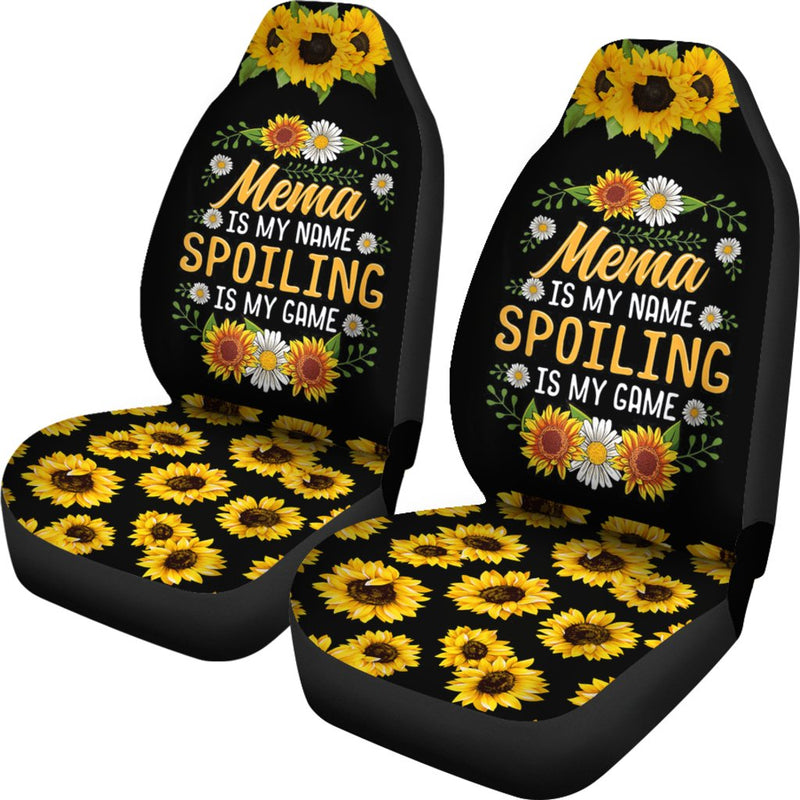 Best Mema Is My Name Spoiling Is My Game Sunflower Seat Covers Car Decor Car Protector Nearkii