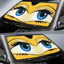 Funny Cute Anime Lady Cartoon Girly Yellow Car Auto Sunshades Nearkii
