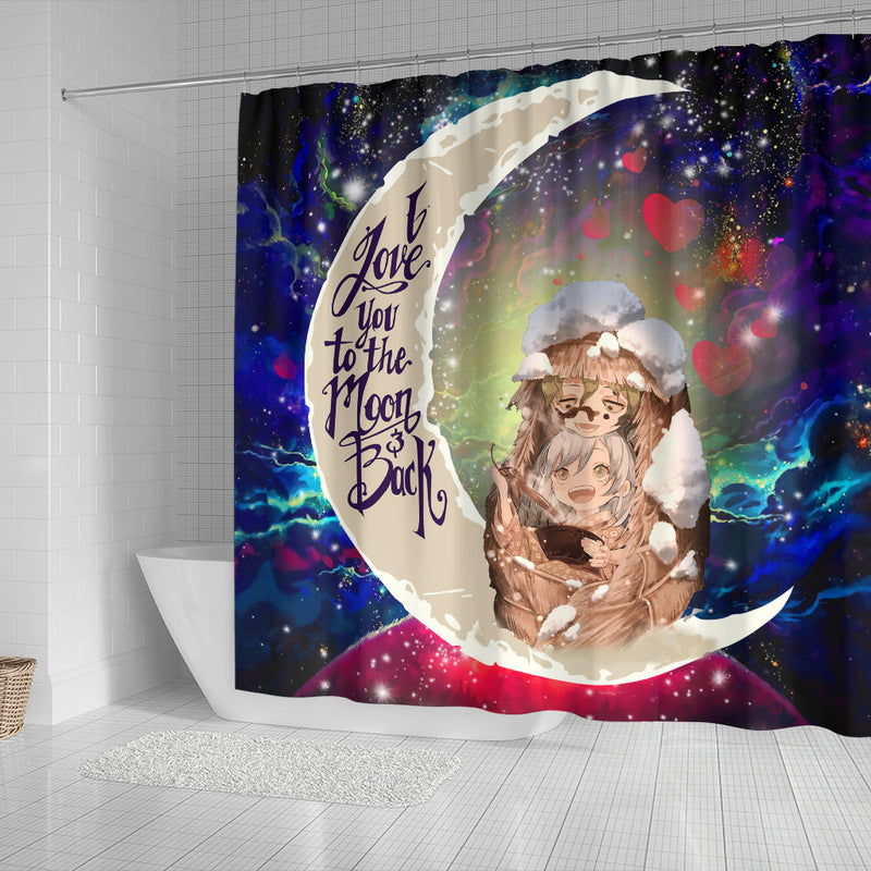 Kimetsu No Yaiba Love You To The Moon Galaxy Shower Curtain Nearkii