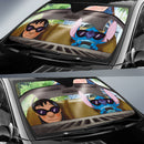 Lilo And Stitch Funny Sunglasses Car Auto Sun Shades Windshield Accessories Decor Gift Nearkii