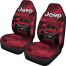 Red Jeep Camouflage Premium Custom Car Seat Covers Decor Protectors Nearkii