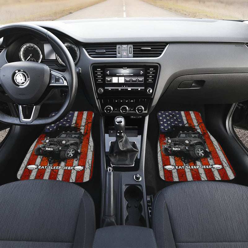 Grey Jeep American Flag Car Floor Mats Car Accessories Nearkii