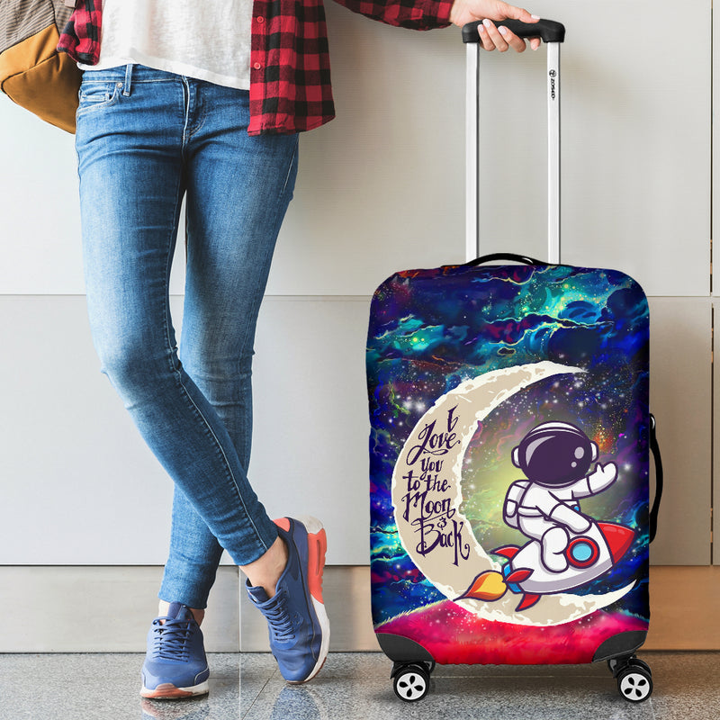 Astronaut Chibi Love You To The Moon Galaxy Luggage Cover Suitcase Protector Nearkii