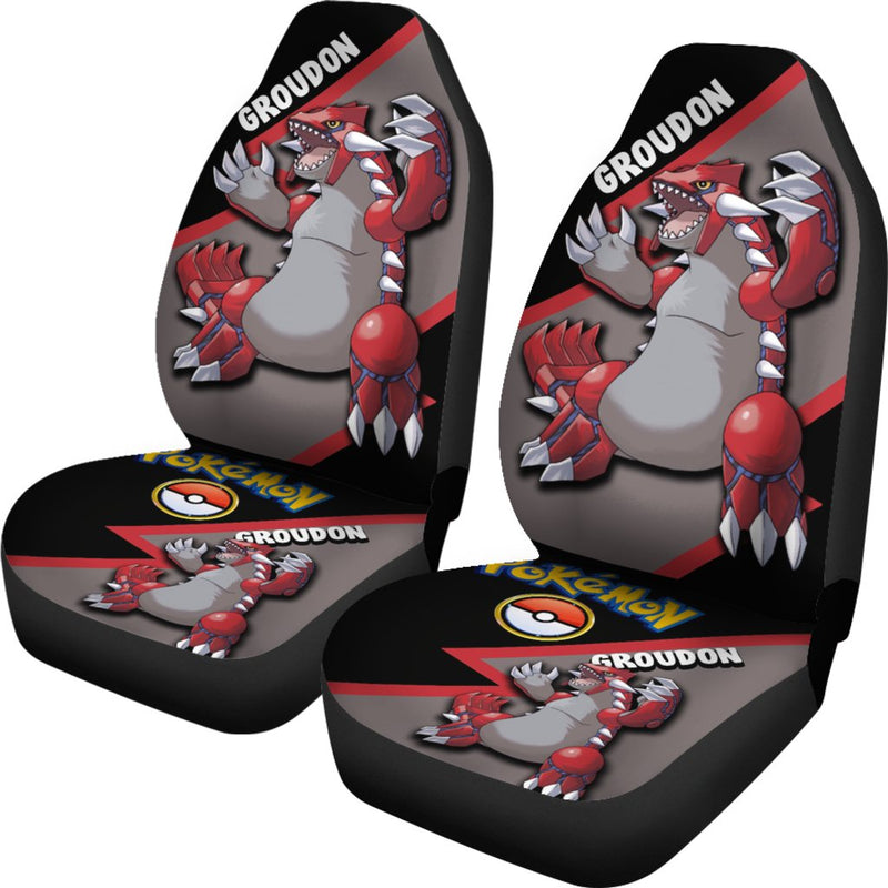 Groudon Car Seat Covers Custom Anime Pokemon Car Accessories Nearkii