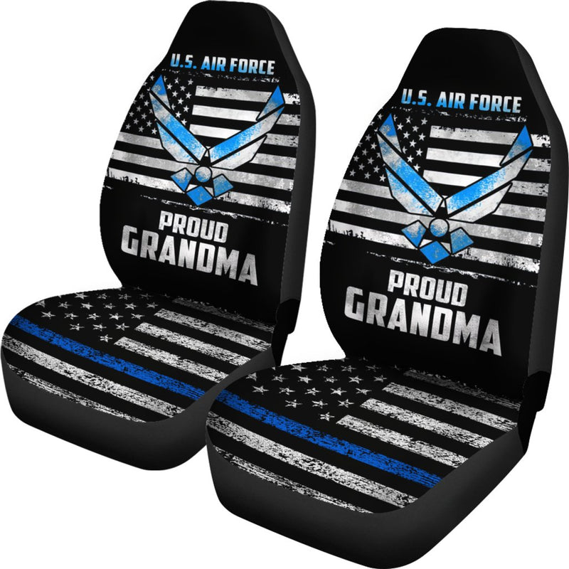 Best U.S. Air Force Proud Grandma Usa Flag Vintage Premium Custom Car Seat Covers Decor Protector Nearkii