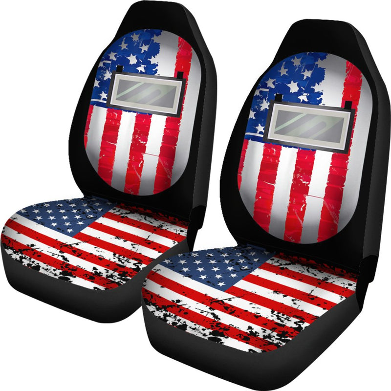 Best Us Flag Welding Hood Premium Custom Car Seat Covers Decor Protector Nearkii