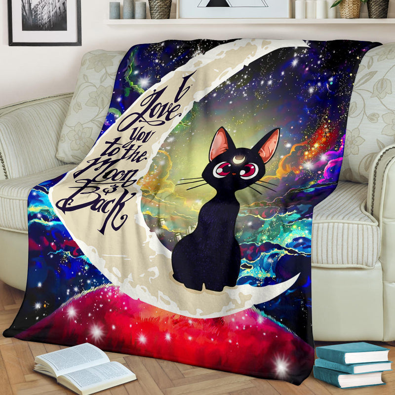 Cat Sailor Moon Love You To The Moon And Back Galaxy Premium Blanket Nearkii