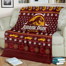 Jurassic Park Red Ugly Christmas Custom Blanket Home Decor Nearkii