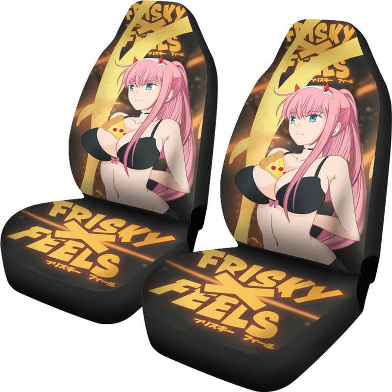 Zero Two Anime Girl Car Premium Custom Car Seat Covers Decor Protectors Nearkii