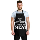 My Wife Loves My Meat Funny Kitchen BBQ Custom Apron Best Gift For Anyone Who Loves Cooking Nearkii