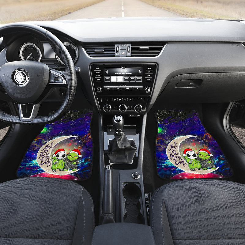 Grinch And Jack Nightmare Before Christmas Love You To The Moon Galaxy Car Floor Mats Car Accessories Nearkii