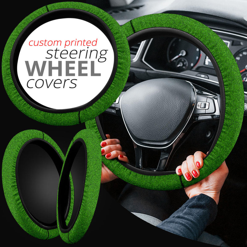 Green Grass Premium Car Steering Wheel Cover Nearkii